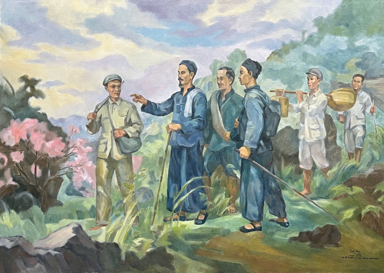 Bác Hồ về nước năm 1941 — Lương y Đặng Văn Cáp đứng cuối bức ảnh